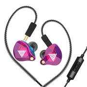 QKZ VK4 3.5mm Wired Headphones In-ear Sports Headset Moving Coil Music Earphones In-line Control with Mic Detachable Replaced Cable