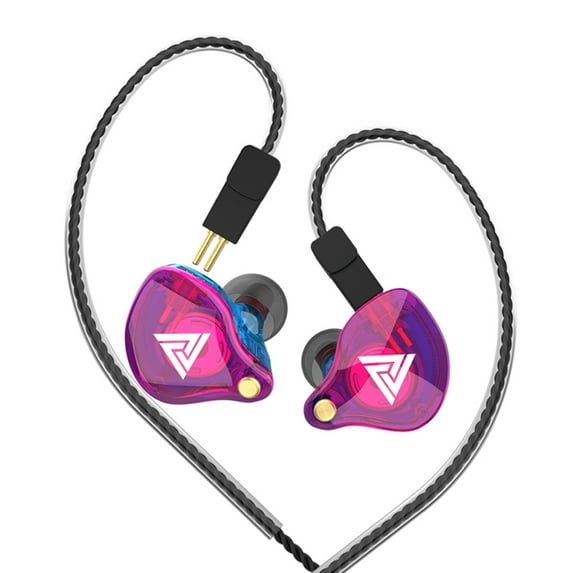 QKZ VK4 3.5mm Wired Headphones In-ear Sports Headset Moving Coil Music Earphones In-line Control with Mic Detachable Replaced Cable