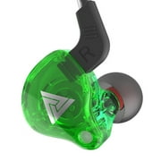 QKZ in-Ear Wired Earphones, HiFi Noise-Canceling Deep Bass Earbuds with Mic(Green)