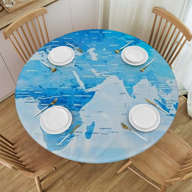 QKZF Nautical Map Tablecloths,Anchor and Compass Table Cloth for Kids ...