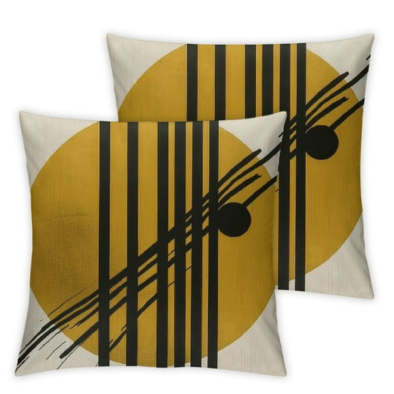 QKZF  Set of 2 Bohemian Simple Decorative Pillow Covers Boho Circle Pattern Throw Pillow Covers Modern Art Square Cushion Covers for Couch Living Room Home Decor 12x12in