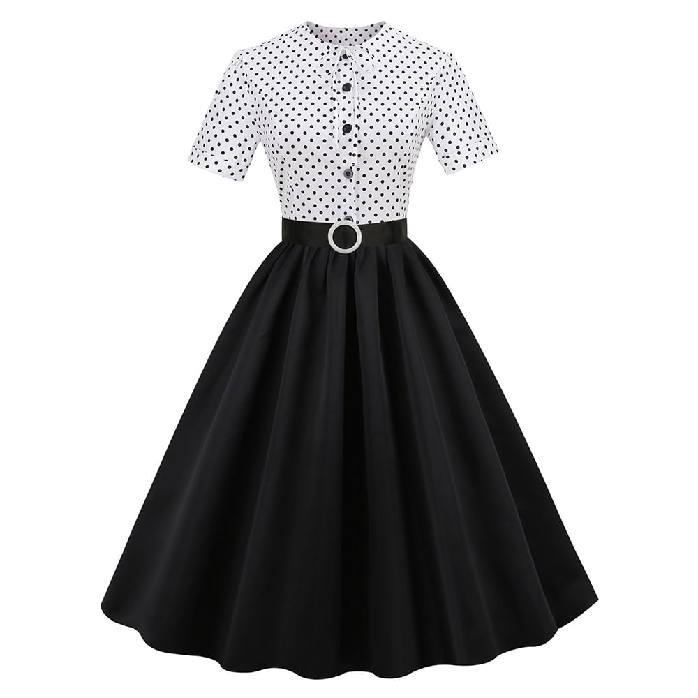 QLEICOM 1950s Dresses for Women Vintage, Contrast Dominican Republic | Ubuy