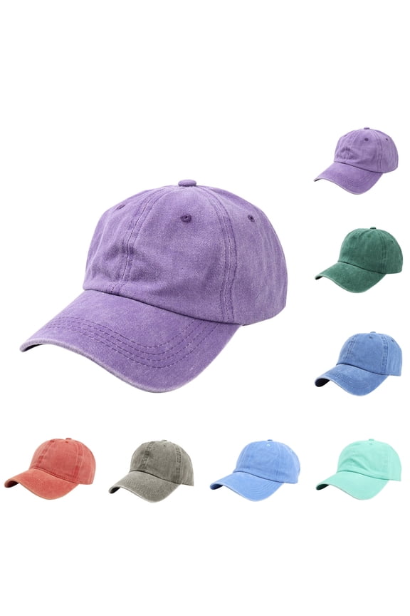 Baseball Cap,Hats for Men,Unisex Vintage Washed Baseball Cap with Soft Structured Crown and Adjustable Back Solid Color Casual Hat for Everyday Sun Protection Mint Green