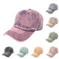 thumbnail image 1 of QLEICOM Baseball Cap, Unisex Vintage Washed Denim Baseball Cap with Soft Structured Crown and Adjustable Fits for Sun Protection Solid Color Hat Versatile Casual Accessory Army Green, 1 of 4