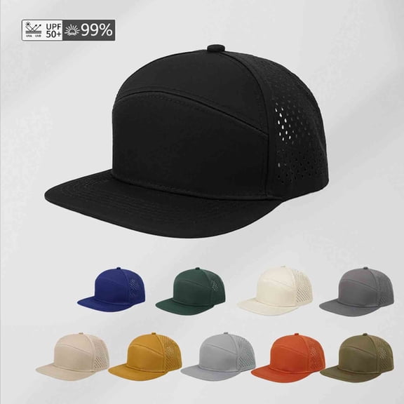 QLEICOM Baseball Cap,Hats for Women,Unisex Solid Color Baseball Cap with Classic Flat Brim and Breathable Mesh Back Panels for All Day Comfortable Adjustable Hat Versatile Casual Choice Red