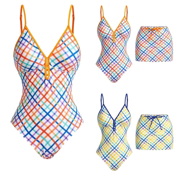 QLEICOM Bathing Suit for Women,Women's Swimwear,Fashion One Piece Swimsuit Tummy Control Slim Fits Monokini for Beach