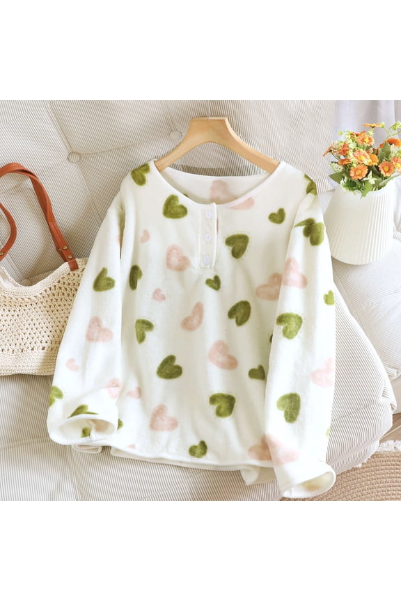 Bed Jackets for Women,Thermal Long Sleeve Women,Women's Print Flannel Robe with Plush Lining and Button Front for Cozy Winter Wear Long Sleeve Loungewear Offers Warmth for Indoor Relaxation