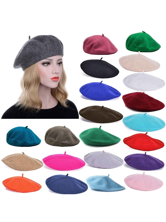 Beret Hats for Women,Womens Hats,Women Solid Color Beret with Plush Fleece Lining and Structured for Artistic Fashion and Winter Warmth Navy