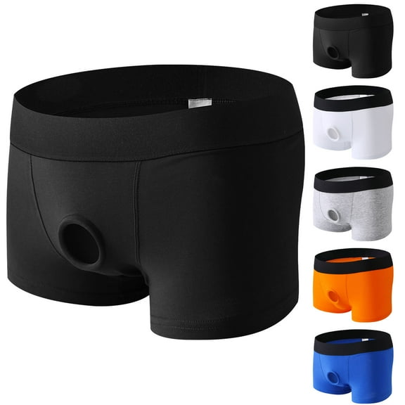 QLEICOM Boxers for Men,Mens Underwear,Men Cotton Boxer Briefs Solid Color Classic Fits Breathable Comfortable Everyday Basic Underwear with Soft Stretch Fabric for Daily Wear Black