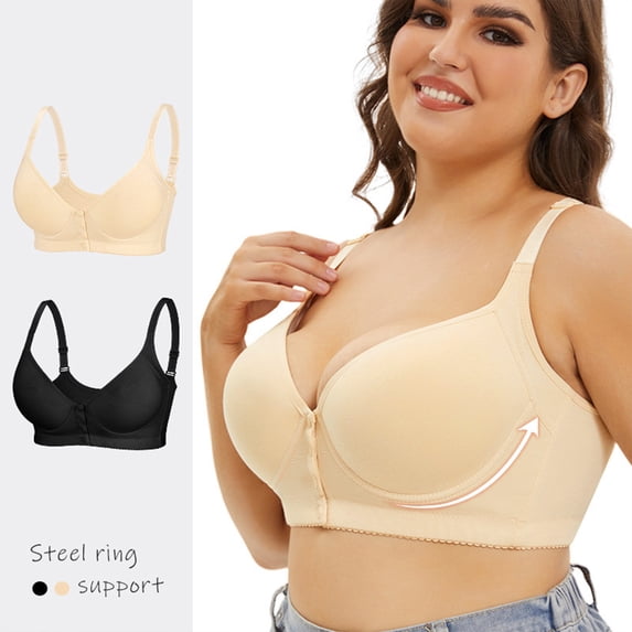 QLEICOM Bras for Women,Push Up Bra,Underwire Maximum Support Bra Full Coverage Encapsulation with Side Support for Ultimate Lift and Youthful Contour Beige