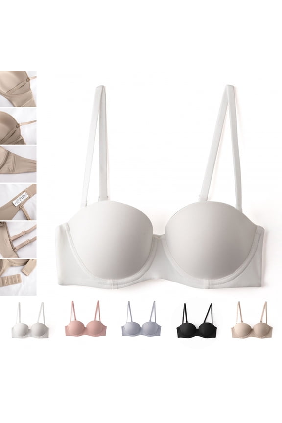 Bras for Women,Push Up Bra,Underwire T Shirt Bras Seamless Smooth Cup Breathable Lightly Lined for Enhanced Lift and Good Shaping Invisible Under Shirts for Everyday Wear Pink