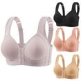 thumbnail image 1 of QLEICOM Bras for Women,Push Up Bra,Women's Full Coverage Bra with Front Closure and Cotton Lined Cups Wireless Seamless Solid Color Comfortable for Daily Wear, 1 of 6