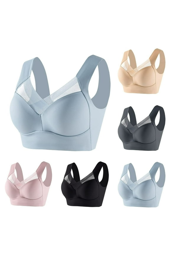 Bras for Women No Underwire,Womens Bras,Women's Wireless Bralette with Lace and Side Coverage Thin Strappy Top Comfortable Support for Everyday Wear