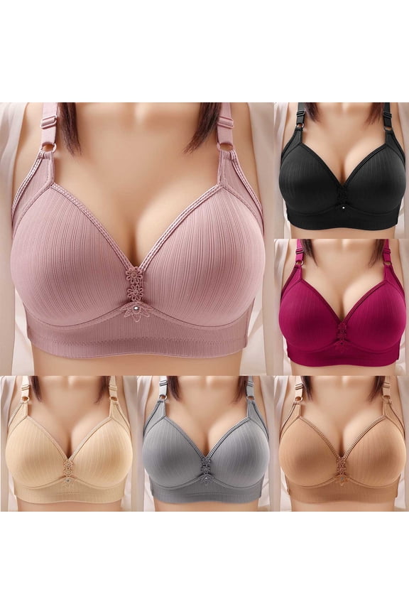 Bras for Women,Womens Bras,Women's Wireless Bra with Push Up for Everyday Comfortable Seamless Bralette Provides Gentle Support All Day Long
