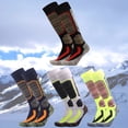 thumbnail image 1 of QLEICOM Compression Socks Men,Compression Socks for Women,Unisex Mid-Crew Ski Socks with Thermal Insulation for Winter Sports Thick Cushioned Socks Provide Ankle Support and Water Wicking Green, 1 of 3