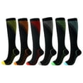 thumbnail image 1 of QLEICOM Compression Socks for Women,Colorful Pressure Socks with Massage Texture for Athletic Performance and Recovery Calf Sleeves Reduce Muscle Fatigue During Workouts Red, 1 of 4