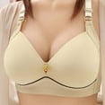 thumbnail image 1 of QLEICOM Everyday Bras for Women, Women's Comfort Lift Wirefree Bra Comfortable Lace Breathable Bra Underwear No Rims Bras No Underwire Beige Cup 38/85BC, 1 of 2