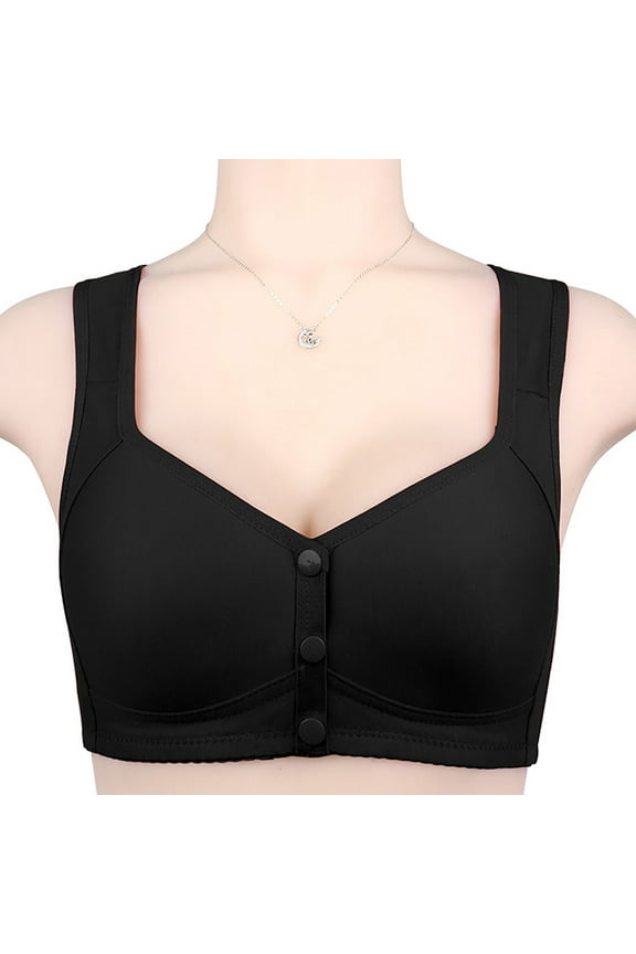 Everyday Bras for Women, Women's Comfort Lift Wirefree Bra Large Sized, Seamless, Comfortable, Breathable Underwear, Daily Brass No Underwire Black Cup 36/80BC