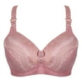 thumbnail image 1 of QLEICOM Everyday Bras for Women, Women's Comfort Lift Wirefree Bra Print Bra Wire Free Underwear One-Piece Bra Everyday Underwear Bras No Underwire Pink Cup 44/100E, 1 of 1