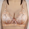 thumbnail image 1 of QLEICOM Everyday Bras for Women, Women's Comfort Lift Wirefree Bra Solid Color Comfortable Hollow Out Perspective Bra Underwear No Rims Bras No Underwire Beige Cup 36/80BC, 1 of 2