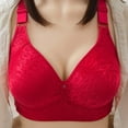 thumbnail image 1 of QLEICOM Everyday Bras for Women, Women's Comfort Lift Wirefree Bra Solid Color Comfortable Hollow Out Perspective Bra Underwear No Rims Bras No Underwire Red Cup 42/95BC, 1 of 2