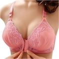 thumbnail image 1 of QLEICOM Everyday Bras for Women, Women's Comfort Lift Wirefree Bra Thin Large Size Breathable Gathered Underwear Non-steel Bra Daily Brass No Underwire Pink Cup 42/95BC, 1 of 3