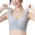 thumbnail image 1 of QLEICOM Everyday Bras for Women, Women's Comfort Lift Wirefree Bras Underwear Removable Shoulder Strap Daily Comfort Bra Underwear Bras No Underwire Gray Cup 42/95BCD, 1 of 2