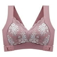 thumbnail image 1 of QLEICOM Everyday Bras for Women, Women's Comfort Lift Wirefree Bras Underwear Removable Shoulder Strap Daily Comfort Bra Underwear Bras No Underwire Pink Cup 46/105BCD, 1 of 3