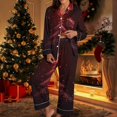 thumbnail image 1 of QLEICOM Fall Pajamas Women,Pj Sets for Woman,Women's Christmas Pajama Set with Hooded Long Sleeve Top and Matching Bottoms Festive Sleepwear for Holiday Celebrations and Cozy Nights, 1 of 6