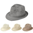 thumbnail image 1 of QLEICOM Hats for Men,Mens Hat,Men Solid Color Fedora Hat with Breathable Mesh Panels and All-Around Brim for Complete Sun Protection White, 1 of 6