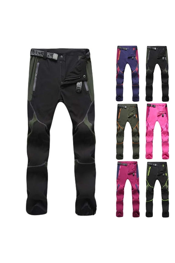 Joggers for Women,Men and Women Plus Size Hiking Pants with Fast-Dry and Windproof Features Stretch Softshell Outdoor Waterproof Trousers