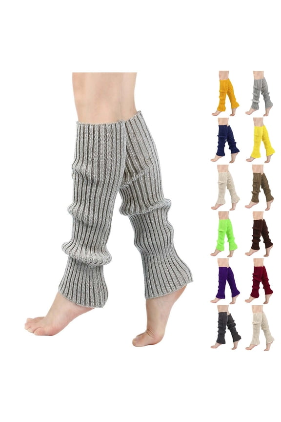 Leg Warmers,Women's Ribbed Knee High Socks for Adults and Teen Fashion Enthusiasts Oldschool Crew Socks Deliver Both Warmth and Vintage Style Statement Beige