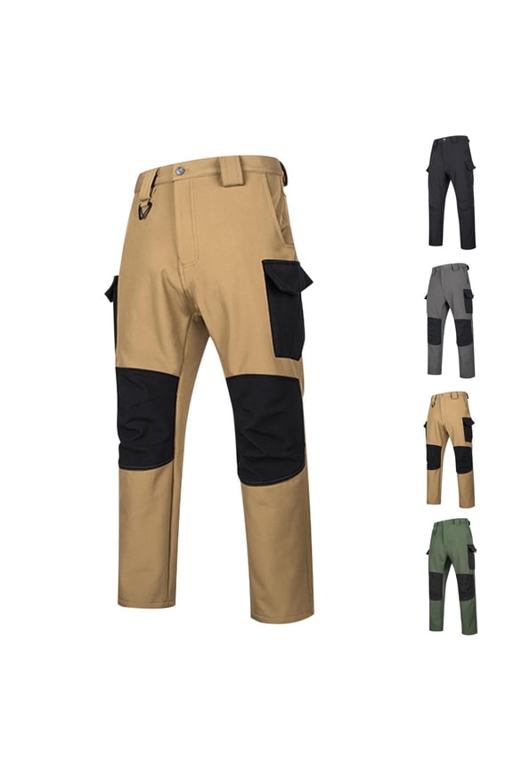 Men's Pants,Men Heavyweight Solid Color Work Pants Built for Demanding Outdoor Activities and Use Rugged Cargo Pants Include Reinforced Stitching and Ample Storage