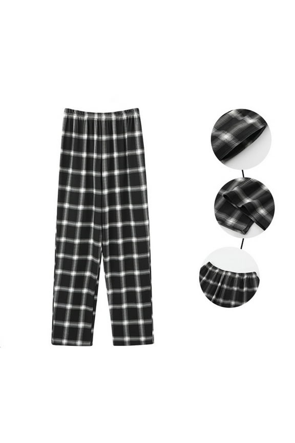 Mens Pajama Pants,Long Johns for Men Thermal,Unisex Checkered Print Sleep Pants Straight Leg Cut for Lounge and Casual Outdoor Wear Versatile Pajama Pants Comfortable Fits for Men and Women