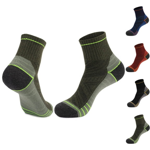 QLEICOM Mens Socks,Socks for Men,Men Athletic Socks for Outdoor Cycling Running and Various Sports Activities Crew Socks Provide Breathable Comfortable and Cushioned Support All Day Long Blue