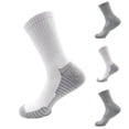 thumbnail image 1 of QLEICOM Mens Socks,Socks for Men,Men's Solid Color Athletic Socks with Thick Cushioned Sole and Breathable Construction Ideal for Gym Sessions and Comfortable During Physical Activities Gray, 1 of 3