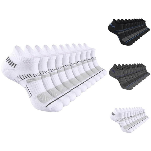 QLEICOM Mens Socks,Socks for Men,Men's Solid Color Sports Socks with Reinforced Heel and Toe for Running and Training Long Crew Socks Made with Breathable and Arch Support White