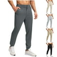 thumbnail image 1 of QLEICOM Mens Sweatpants,Solid Color Golf Joggers with Secure Button Waistband and Zippered Back Pocket for Valuables Gym Pants Feature Elastic Cuff for Clean Look, 1 of 5