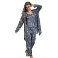 thumbnail image 1 of QLEICOM Pajamas for Women Set,Womens Lounge Set,3-Piece Sleepwear Set with Robe Pants and Camisole Soft Fashion Loungewear Collection for Ultimate Home Comfortable, 1 of 4