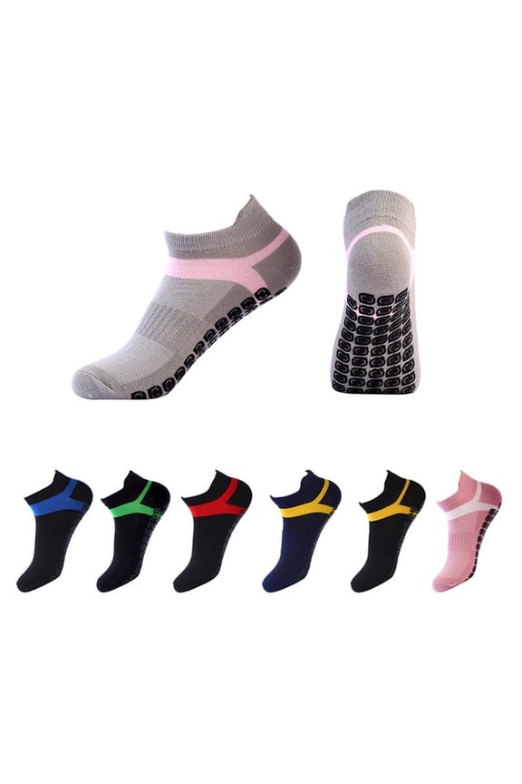 No Show Socks Womens,Non-Slip Yoga Socks with Dots and Breathable Toe for Enhanced Grip Short Ankle Socks Provide Barefoot Feel with Secure Floor Pink