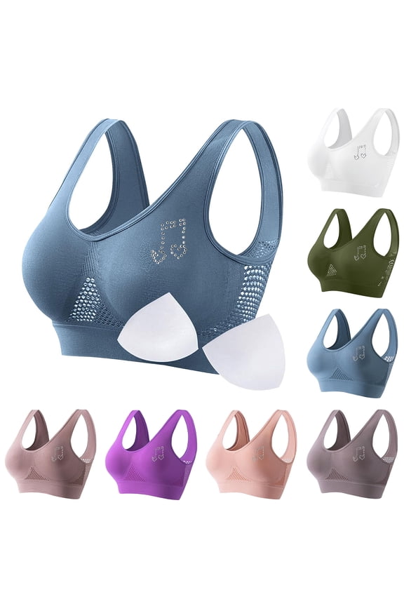 Sports Bras for Women,Push Up Bra,Women's Crystal Sports Bra with Removable Padding for Yoga and Fitness Thin Bralette Features Rhinestone Details for Stylish Workouts