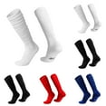thumbnail image 1 of QLEICOM Stockings for Women,Extra Long Soccer Socks for Adults with Thick Cushioned and High Waist Fits Crew Length Socks Can Be Folded Down for Customizable Style White, 1 of 4