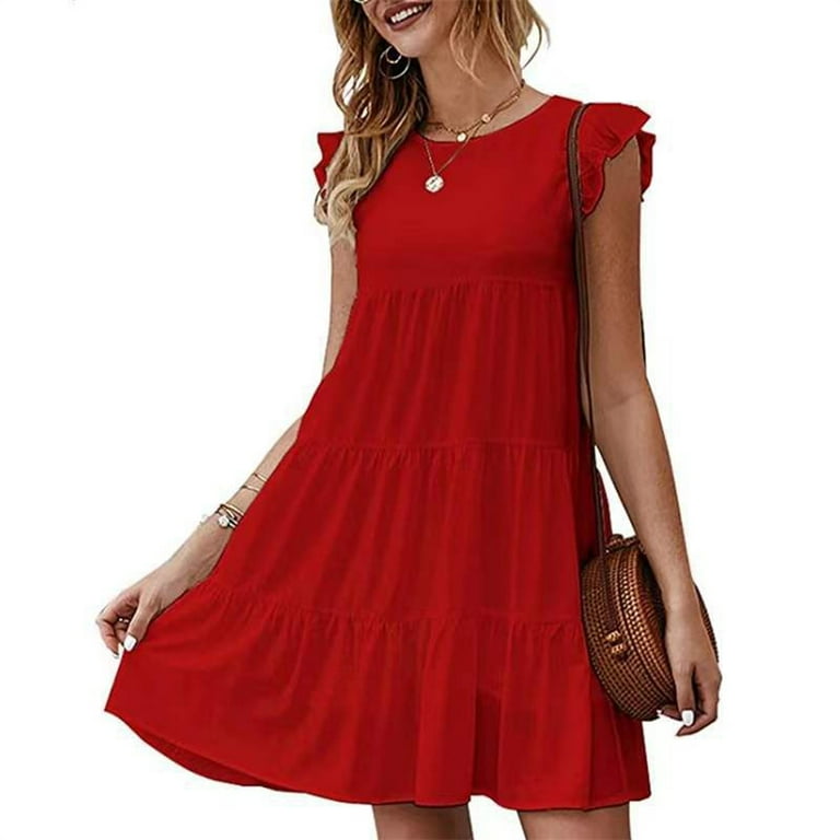 Casual Solid Patchwork O Neck Sleeveless Dress Dresses Casual Solid Patchwork O Neck Sleeveless Dress Dresses