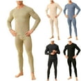 thumbnail image 1 of QLEICOM Thermal Underwear for Men,Men'sCotton Thermal Underwear Set Shirt Pants Long Johns, 1 of 5