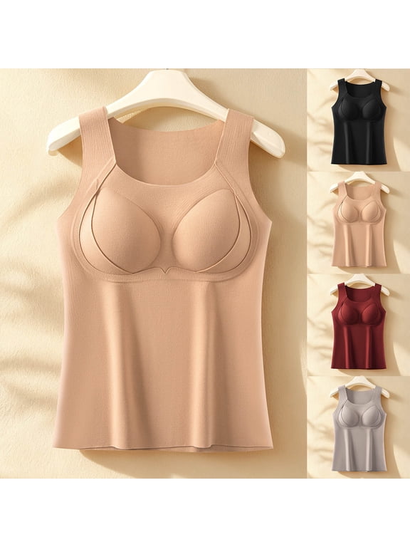 Undershirts for Women,Women's Shapewear Tummy Control U Neck Camisole Tops for Women Seamless Compression Tank Top Regular Plus Size