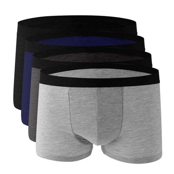 QLEICOM Underwear for Men Pack,Mens Briefs,4 Pack Solid Color Mens Underwear Briefs or Boxers Breathable Everyday Comfortable Fits Basic Basic Multipack for Daily Wear and Value Blue