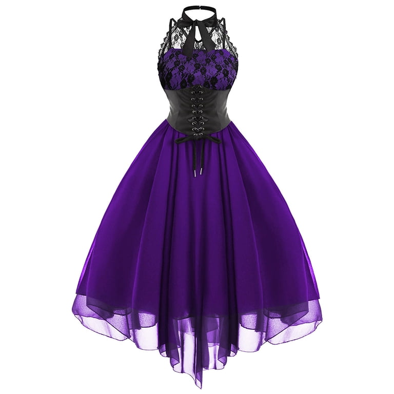 gothic black and purple dress Gothic Enchantress Purple Black Maxi Dress
