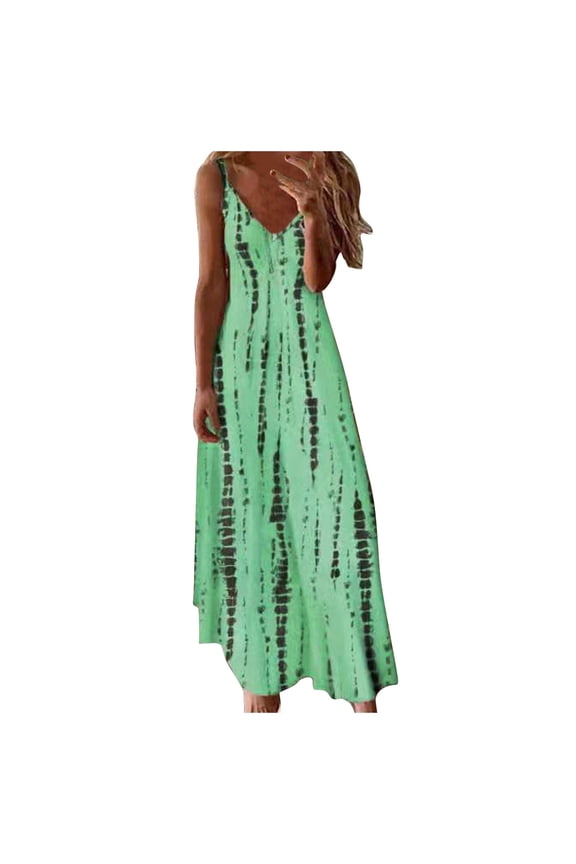 Women's 2023 Summer Dress Solid V-Neck Racerback Slim Fit Wrapped Hip Dress Maxi Dresses Beach Sundress Dress Green 3XL, US Size:14