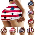 thumbnail image 1 of QLEICOM Womens Athletic Shorts, Plus Size Shorts, Fitness Leggings Fitness Independence Day Printed Yoga Sweat Pants Yoga Shorts, Running Shorts, Comfy Beach Shorts, Cycling Shorts Blue L, 1 of 5