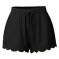 thumbnail image 1 of QLEICOM Womens Athletic Shorts, Plus Size Shorts, Fashion Lace Plus Size Rope Tie Shorts Yoga Sport Pants Leggings Yoga Shorts, Running Shorts, Comfy Beach Shorts, Cycling Shorts Black 3XL, 1 of 6